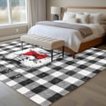 thumbnail image 5 of Groundhog Day 5'x7' Area Rug, Red Bow Knot Black Checkered Washable Non-Slip Soft Rugs, Low-Pile Large Carpet for Living Room Bedroom Dining Room, Non-Shedding Accent Rug, 5 of 9