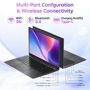 RNRUO 15.6 Laptop Computer, 12GB DDR5 512G SSD, Intel N95 Quad-Core, Fingerprint Backlit KB, 1080 FHD Display Office 2024 WiFi 6 BT5.3, Windows 11 for Student, Business, Home Office