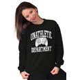 thumbnail image 4 of Unathletic Department Video Game Nerd Unisex Plus Fleece Graphic Sweatshirt Brisco Brands 2X, 4 of 5