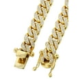 thumbnail image 2 of Iced Out Women Diamond Miami Cuban Link 10K/14K Gold ( 5MM-8.5MM ), 2 of 6