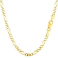 thumbnail image 1 of 10k Yellow Solid Gold Figaro Chain Necklace, 3.0mm, 24", 1 of 1
