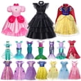 thumbnail image 2 of Disfraz de princesa Disney para niñas, Cosplay de carnaval, melocotón, sirena, Ariel, Jasmine, Elena, ropa de cumpleaños para niños, 2 of 5