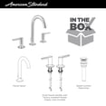 thumbnail image 3 of American Standard 7105.801 Studio S 1.2 GPM Widespread Bathroom Faucet - Brushed Cool, 3 of 7