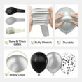 thumbnail image 3 of YEYIXUK 120pcs Black and Silver Latex Decorative Balloon Garland Kit Perfect for Graduation Wedding Birthday Bachelorette Confetti Party Balloons Backdrop Decoration - Suitable for Indoor, 3 of 3