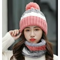 thumbnail image 5 of PIKADINGNIS Women Warm Knit Hat Scarf Glove Fuzzy Soft Winter Bearies Chunky Slouchy Cap, 5 of 6