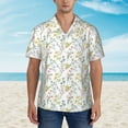 thumbnail image 2 of Xecao Floral print Hawaiian shirt - a stylish short-sleeve button-down for men, perfect for casual beach and tropical outings., 2 of 9