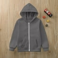 thumbnail image 4 of WOYY Little Boys Full Zip Hoodie Casual Active Hooded Sweatshirt Jacket, Sizes 5-6, 4 of 5