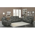 thumbnail image 4 of Steve Silver Laurel Top Grain Leather Power Reclining Chair, Gray, 4 of 10