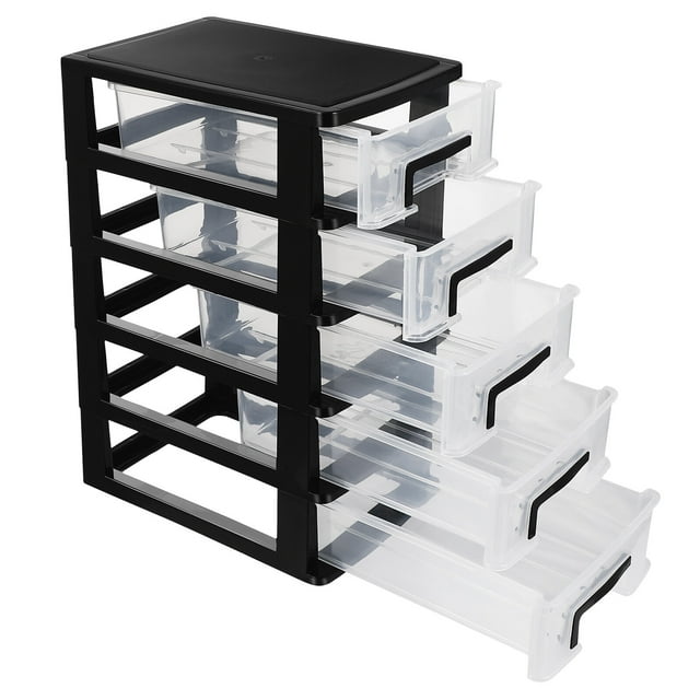 Miangastore Armoire de Rangement Multifonctionnelle à Cinq Couches Type Tiroir en Plastique Placard Portable Étui de Rangement Organisateur Porte-Babioles Hauteur 31,4 cm