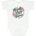 thumbnail image 3 of Inktastic Though She Be but Little She is Fierce with Flower Circle Illustration Girls Baby Bodysuit, 3 of 5