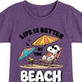 thumbnail image 3 of Peanuts - Summer Edition - Life is Better at the Beach - Toddler & Youth Girls Short Sleeve Graphic T-Shirt, 3 of 5