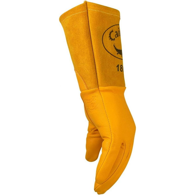 blankグローブ Caiman 1869 Cow Grain Unlined Welding Gloves, X-Large, Gold, 4 in