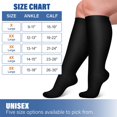 thumbnail image 6 of 3 Pairs Copper Compression Socks for Plus Size Women & Men Circulation 20-30 mmHg Knee High- Better Blood Flow, Swelling, Best Support for Medical, Running, Nursing, 6 of 7