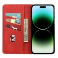 thumbnail image 2 of Allytech Slim Wallet Case for iPhone 15 Pro Max, Luxury PU Leather + Soft TPU Cover with Card Slots & Cash Pocket, Magnetic Closure Kickstand Shockproof Business Case for Women men - Red, 2 of 9