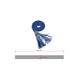 thumbnail image 3 of Cinturones delgados trenzados con flecos para mujeres Inspire Chic, azul real, 132 cm/52 pulgadas, 3 of 7