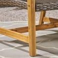 thumbnail image 3 of Camdyn Outdoor 3 Piece Wood and Wicker Club Chairs and Side Table Set, Mixed Mocha, 3 of 9
