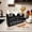 A001- Black, variant on Silverware Caddy, Caddy Organizer, 12X6 In, 3 Compartment, Wooden Black, Rustic Farmhouse Decor, Kitchen Countertop Storage, Dining Table Display, 1 Pc