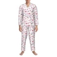 thumbnail image 3 of Daiia Cute Poodle Dog for Men's Long-Sleeved Pajama Set – Soft & Comfortable Sleepwear Button-Up Pajamas Cozy Lounge Wear-X-Large, 3 of 7