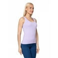 thumbnail image 3 of Women's Wide Strap Casual Top Tanks, L, Lilac, by Ambesonne, 3 of 4