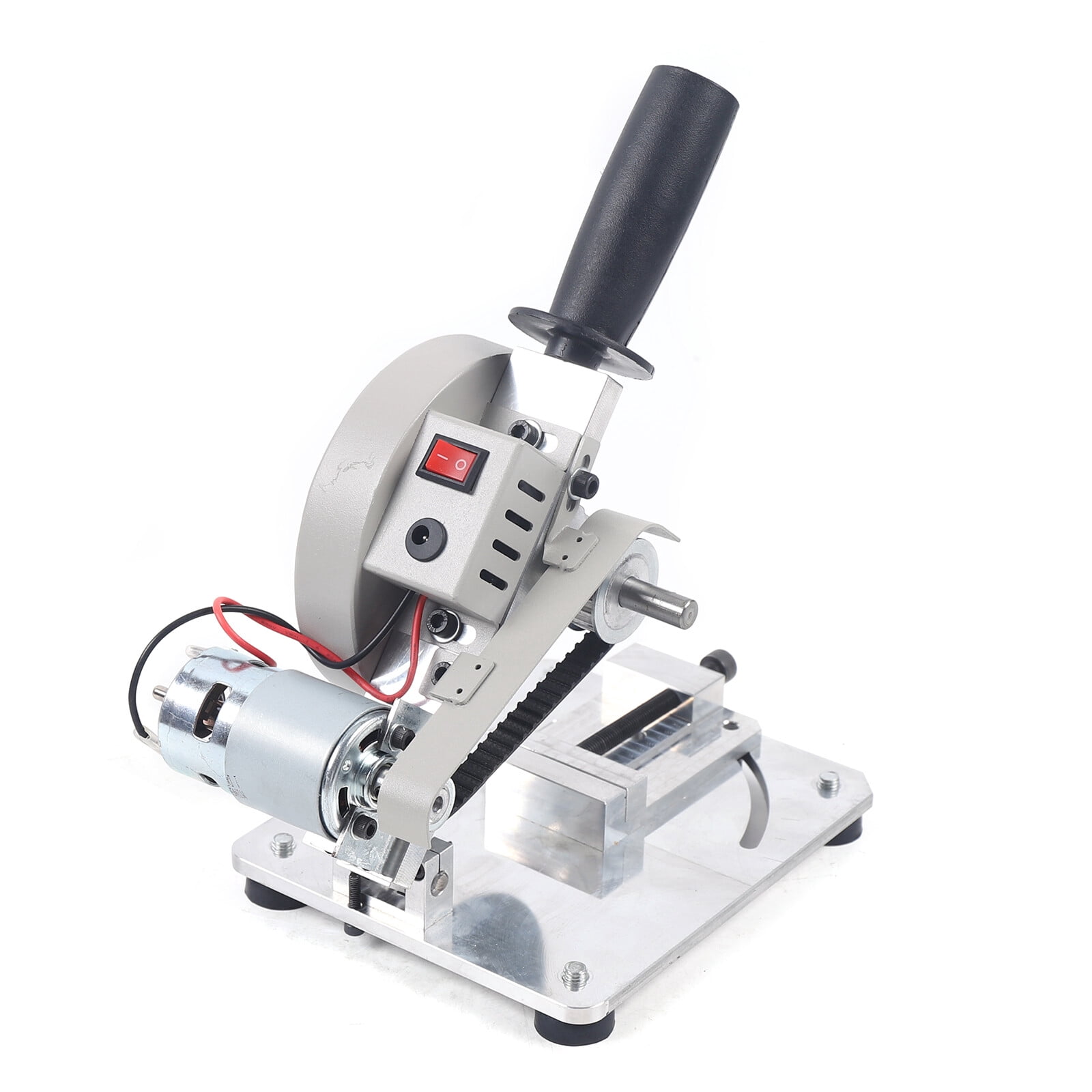 Mini Miter Saw 4 inch Electric Cut-Off Chop Saw with 2 Circular Blade Adjustable 0-45° Bevel Sliding Compound Miter Multi-Material Cuts for Metal Wood Plastic Compound Cutting