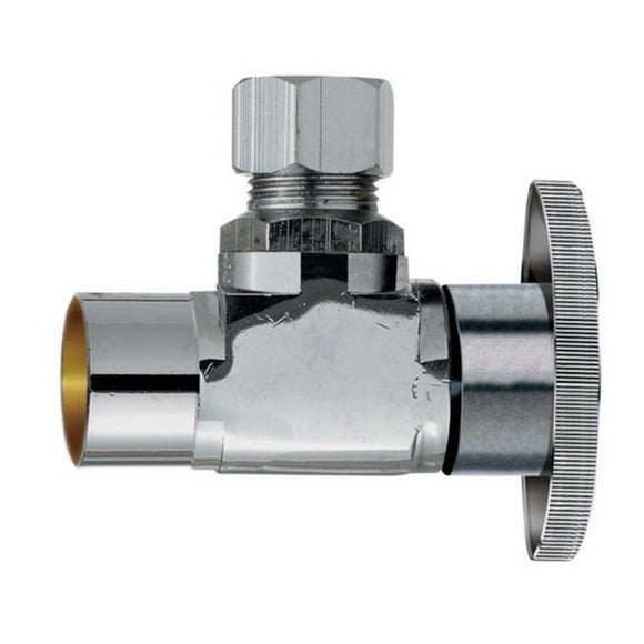 Keeney 2780PCLF Quart de Tour Vanne d'Angle d'Arrêt Chromé - 0,5 x 0,37 Po.