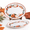 Pumpkin brown, variant on Pumpkin brown 14.49 x 10.98 x 1.50 in Oval Serving Platters Set of 2