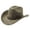 Green, variant on LIUYUNNN Leather Hat Western Cowboy Hat With Curved Brim For And Outdoor Adventure Travel Riding Country Style, One Size