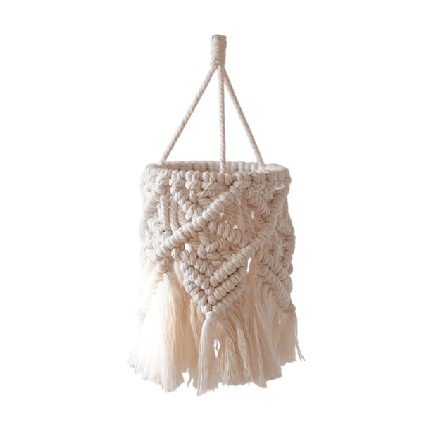 Pantalla de lámpara bohemia, tapiz tejido a mano, pantalla de macramé, colgante bohemio Estilo D