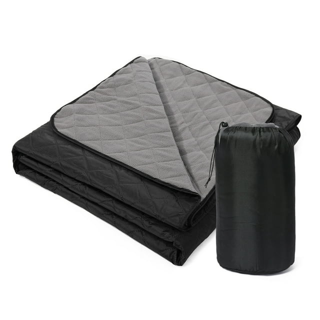 Camping Blanket Waterproof Quilted Fleece Stadium Blanket Suitable for Outdoor Camping Picnic Park
