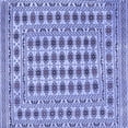 thumbnail image 1 of Ahgly Company Machine Washable Indoor Square Persian Blue Traditional Area Rugs, 8' Square, 1 of 4