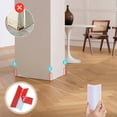 thumbnail image 5 of White Baseboard Corners Blocks Self Adhesive, Thickened Rubber Safety Corner Protectors Cushion, Soft Edge Furniture Wall Guards (4 PCS), 5 of 7