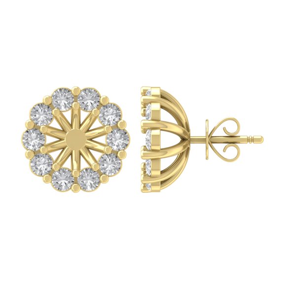 14K Yellow Gold Diamond Stud Earrings (1 cttw, I-J Color, I2-I3 Clarity)