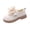 Beige, variant on Crunowin Girls' Heart Bow Leather Shoes Flat Sole Outdoor Casual Soft Soles Comfortable Kids Shoes Black Size 8.5 Toddler