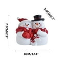 thumbnail image 2 of Christmas Table Decorations,LED Lighted Resin Snowmen Figurines, Light Up Snowman Holiday Present, Battery Operated Winter Xmas Decor for Home Indoor Kitchen Room Holiday Party, 2 of 6