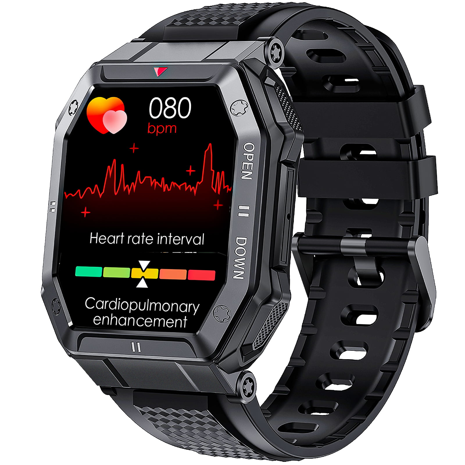 EIGIIS Smart Watch for Men Smartwatches with Bluetooth Call Function 1.85” HD Trackers with Heart Rate Sleep Monitor Pedometer Counter Alarm Green - Walmart.com