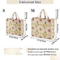 thumbnail image 2 of FORMRS Womens Corduroy Tote Bag Crossbody Shoulder Handbag with Pocket, Retro Pink Stars, 2 of 7