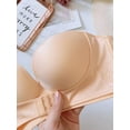 thumbnail image 5 of EFINNY Women Padded Bra Gather Strapless Bra Women Super Push up Bra Sexy Lingerie Brassiere with Adjustable Shoulder Front Closure Bras, 5 of 7