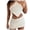 White, variant on Women's 2023 Summer Two Piece Outfits Boho Strapless Tube Tops and Shorts Sets Beach Crop Tops and Shorts White S
