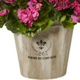 thumbnail image 4 of Nearly Natural UV Resistant Pink Geranium Artificial Flower Arrangement in Planter, 4 of 4