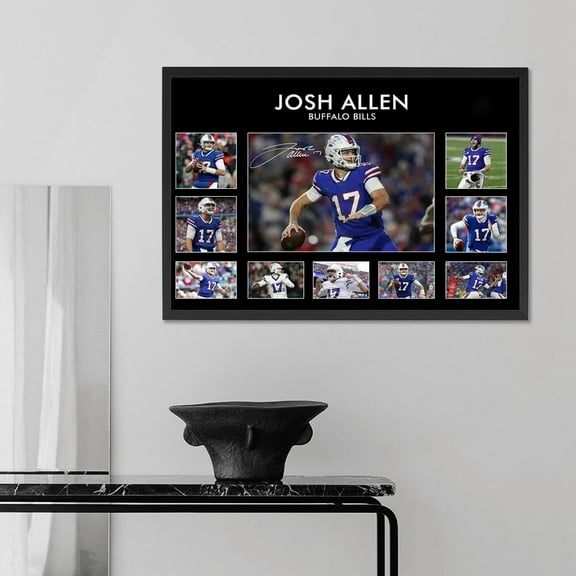 Rugby Star Josh Allen Signed Poster For Fans Kids Birthday Christmas Gifts-Sports Football Picture Canvas Art Prints For Boys Teens Room Bedroom Wall Decor
