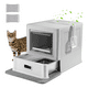 thumbnail image 1 of Arenero Acero Inoxidable Para Gatos Cerrada Xtellar gris, 1 of 4