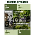 thumbnail image 6 of ESKUTE T300 Pro Adult Electric Tricycle with Reverse, E Trike, 998.4Wh Battery, 20" x 4.0" Fat Tires, Foldable 3 Wheel Electric Bike, Stable Ride for Seniors & Parents Gray, UL2849, 6 of 6