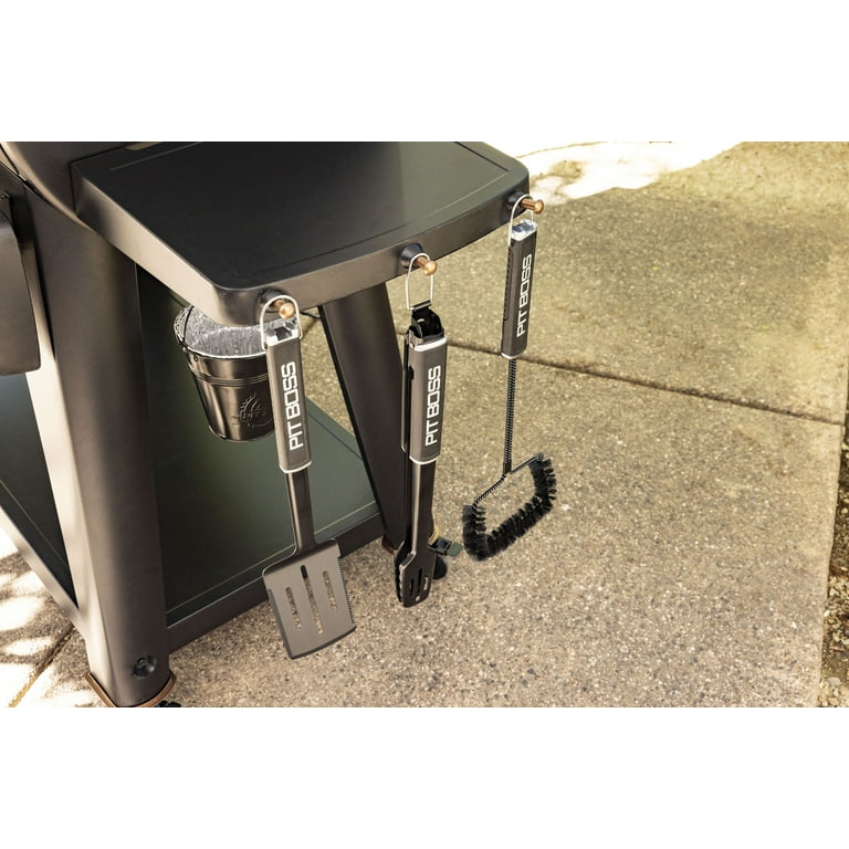 Pit Boss 3 Piece Grilling Set with Spatula, Locking Tongs, and