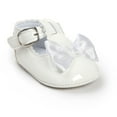 thumbnail image 4 of Baby Girls Bowknot PU Leather Mary Jane Walking Shoes Princess Wedding Flats Dress Crib Shoe, 4 of 6
