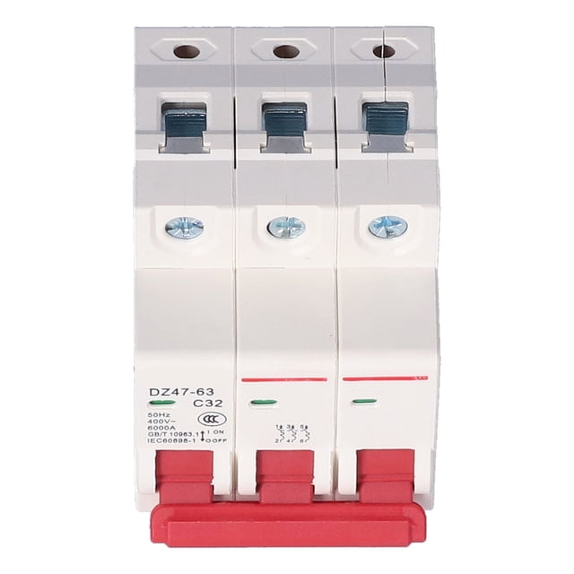 Miniature Circuit Breakers, 3P Breaker Modular Structure 400V Bistable Locking Clip PC Shell For Distribution Box For Lighting Equipment 10A,16A,20A,25A,32A,40A,50A,63A