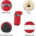 thumbnail image 4 of 4Pcs Dog Shoes for Winter, Dog Boots & Paw Protectors, Fleece Warm Snow Booties for Puppy with Reflective Strip Anti-Slip Rubber Sole for Small Medium Size Dogs, 4 of 4