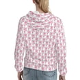 thumbnail image 7 of Lsque Flamingo On Checkered Pattern Casual Women's Hoodie,Hooded Sweatshirt with Kangaroo Pocket,Pullover Hoodie with Eye-catching Drawstrings-X-Large, 7 of 7