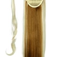 thumbnail image 4 of SHCKE 20/22 Inch Wrap Around Ponytail Extension Curly Straight Clip In Hair Extension Synthetic Hairpieces for Women Ginger Brown Mix Bleach Blonde, 4 of 4