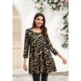 thumbnail image 3 of ENMAIN Plus Size Tops for Womens Clothes 3/4 Sleeve Shirts Casual Crew Neck Tunic Leopard Blouses L, 3 of 8