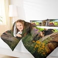 thumbnail image 4 of Homewish Funny Highland Cow Full Size Comforter Sets, Western Rustic Animal Bedding Comforter Set, Cartoon Flower Floral Plant Bedding Sets, Lightweight Room Decor, 3-Piece, 4 of 8